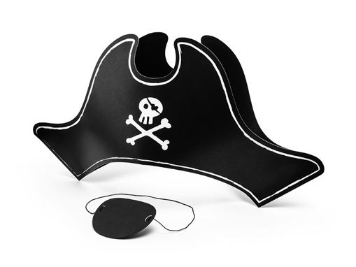 Picture of PIRATES HAT AND EYEPATCH 14CM